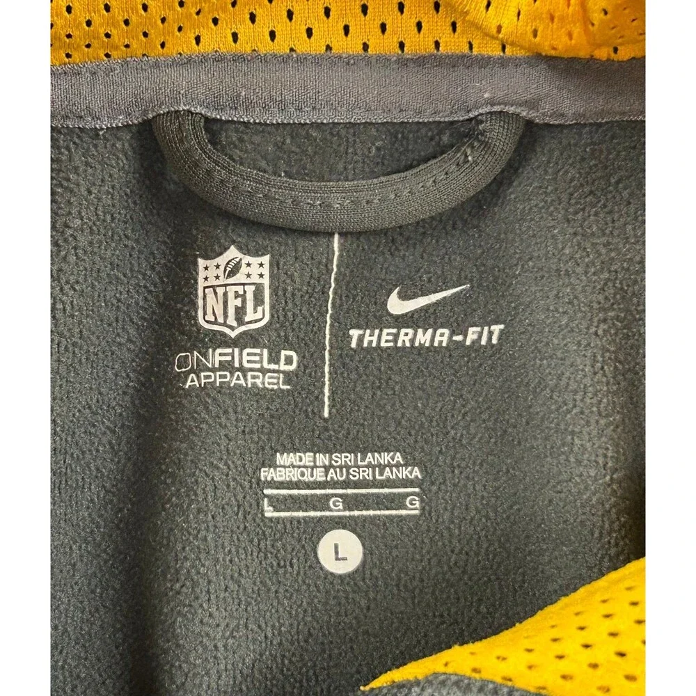 Nike NFL Pittsburgh Steelers On Field Black Mens Large Pocket Sweatshirt Hoodie